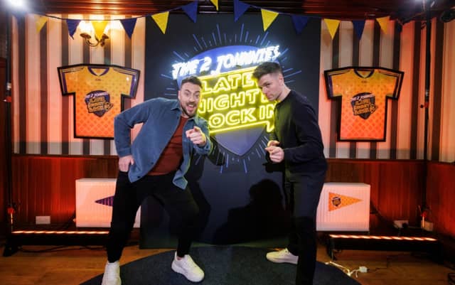 Who are the guests on this week's episode of The 2 Johnnies Late Night Lock In?
