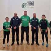 Crinkle played host to games in the World Handball Championships last week. Pictured are club officials and representatives of the Handball Association.