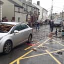 Serious damage was caused property and cars in Leitrim Village this lunch time when a tornado struck.