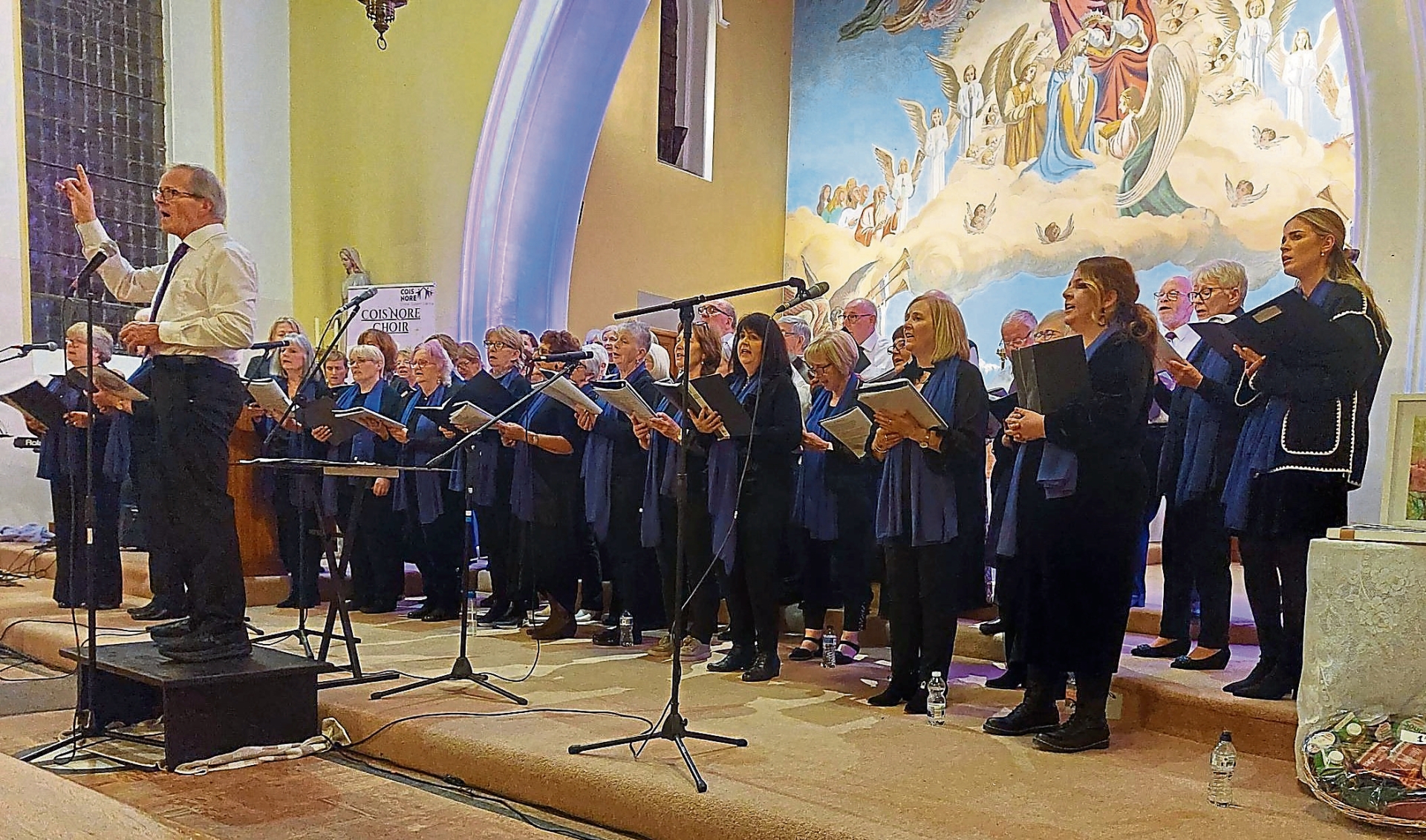 The Cois Nore Choir in St Senan’s Church with conductor Adrian O’Keeffe