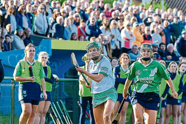 Laura Murphy led the charge with three points for O’Loughlin Gaels but she couldn’t prevent the city side from crashing out of the Leinster club championship at the weekend. Picture: Billy Culleton