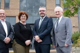 Patsy Donaghy, Centre Manager ATU CoLab, Michelle Reynolds, ATU, Sylvester Clancey, Site Lead FinTrU Ireland and John Andy Bonar, ATU VP for Research, Equality & External Affairs