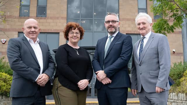 Patsy Donaghy, Centre Manager ATU CoLab, Michelle Reynolds, ATU, Sylvester Clancey, Site Lead FinTrU Ireland and John Andy Bonar, ATU VP for Research, Equality & External Affairs