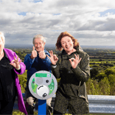 Kathleen Daffy, Chime, Tadhg Ó'Maolcatha, Comhaltas, and Mary Kiely, ISL advocate and member of the deaf community, PICTURE: Michael O'Sullivan