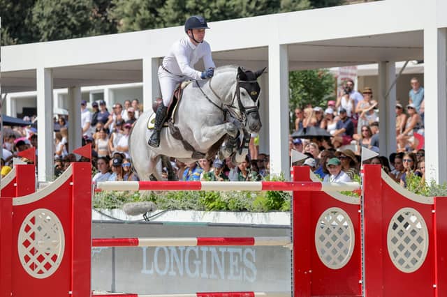 Richard Howley aboard 'Zokiak du Buisson Z ' jumps clear