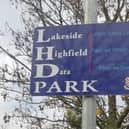 A sign located at the Lakeside, Highfield and Dara Park estates in Newbridge.