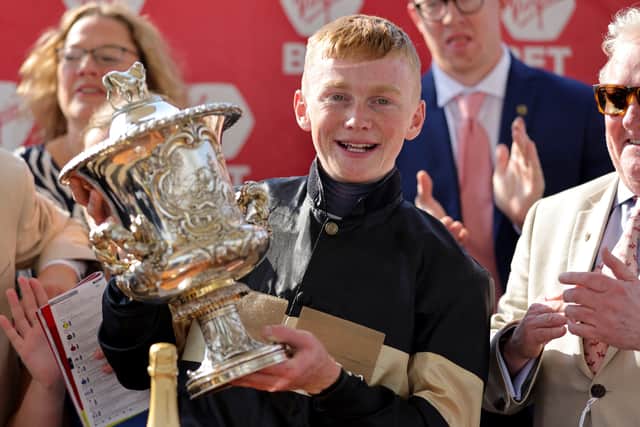 William Pyle managed to get her back on an even keel and she won by a length and three-quarters from Aramram as the 9-2 favourite.