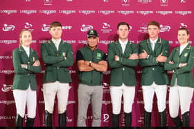 The Irish team, led by Taylor Vard, who finished second in the Longines EEF Series Final in Warsaw on Sunday.