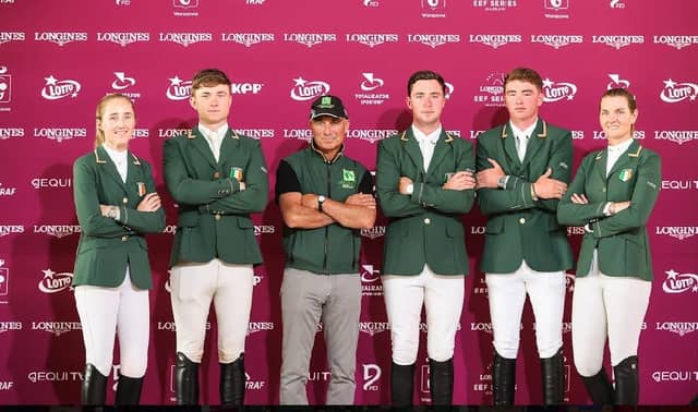 The Irish team, led by Taylor Vard, who finished second in the Longines EEF Series Final in Warsaw on Sunday.