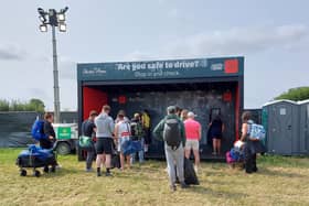 Electric Picnic drivers checking their alcohol levels. Photo: Leinster Express