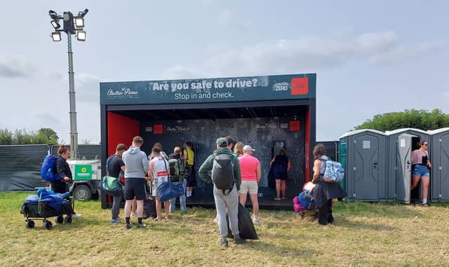 Electric Picnic drivers checking their alcohol levels. Photo: Leinster Express