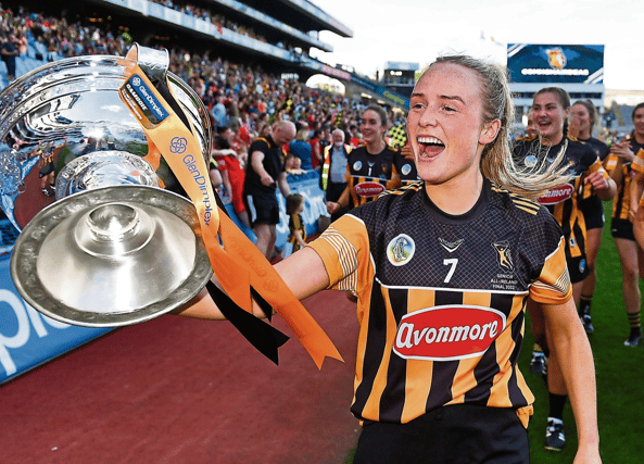 Kilkenny senior intercounty star Laura Murphy hit 0-8 for O’Loughlin Gaels as they shook off the threat of the Shamrocks (Ballyhale) in the intermediate league/championship. Picture: Sportsfile