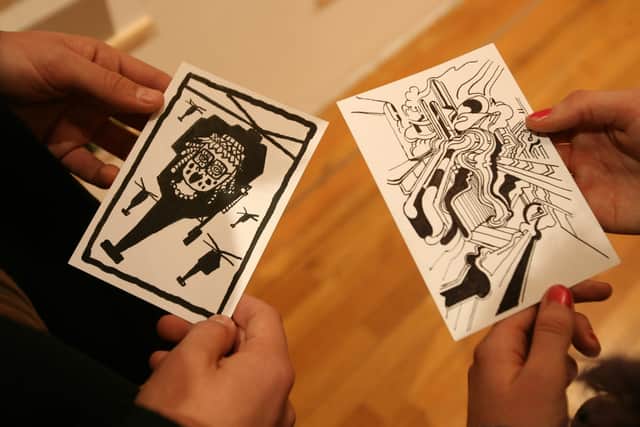 This led to Boshier designing The Clash’s second song book which included a collection of drawings and paintings released in conjunction with the 1978 album Give ‘Em Enough Rope.