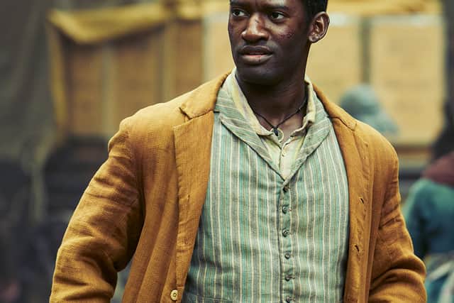 Graham can be seen as seasoned and dangerous boxer Sugar Goodson, who comes up against Hezekiah Moscow – played by Malachi Kirby – in the first look images.