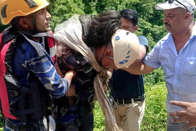 The embassy said the bus fell about 500 feet from the road, and officials were co-ordinating with local authorities carrying out relief and rescue operations.