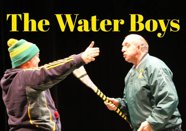 Gary Comerford and Jim Rohan with the ref in the Watergate Theatre, Kilkenny in 2019