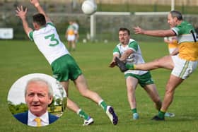 Michael Murphy attempts a shot against St Naul's last week in the senior championship