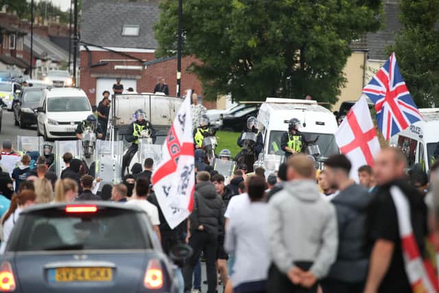 There was violence on Saturday in towns and cities such as Hull, Liverpool, Stoke-on-Trent, Nottingham, Bristol, Manchester, Blackpool and Belfast which saw several police officers injured.