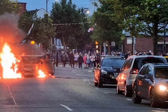 Staffordshire Police said 10 people were arrested following disorder in Stoke-on-Trent.