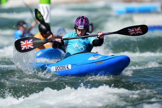 Woods, the reigning world champion, had blazed through her quarter and semi-finals in first place and looked set to also dominate her final as she led at the half-way point.