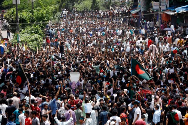 The protests began peacefully in late June, as students sought an end to a quota system for government jobs, but turned violent after clashes between protesters and police and pro-government activists at Dhaka University.