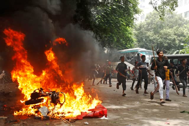 On Sunday, nearly 100 people were killed as the protesters clashed with security officials and the ruling party activists across the country.