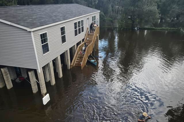 As Debby swirls just offshore, the heavy rain is expected to move north into parts of South Carolina and North Carolina that have already seen two billion-dollar floods in eight years.