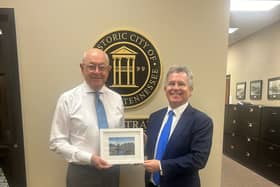 Mayor Ken Moore, Franklin City and Minister Sean Fleming TD