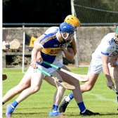 Sean Hickey, Sean Treacys (right) and Niall Hoctor of St Mary's in a scrap for possession. Picture: Michael Boland