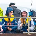 Julie(15) and Katie(15) chatting at the IFI-sponsored Newport SAC National Junior Sea Angling Championship, 2024