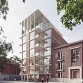 Twenty-one apartments are included in the structure, which will be built in Upper Mallow Street
