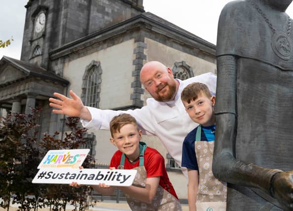 Chef Keith Boyle and Alfie and Harry Spencer | Photo: Patrick Browne