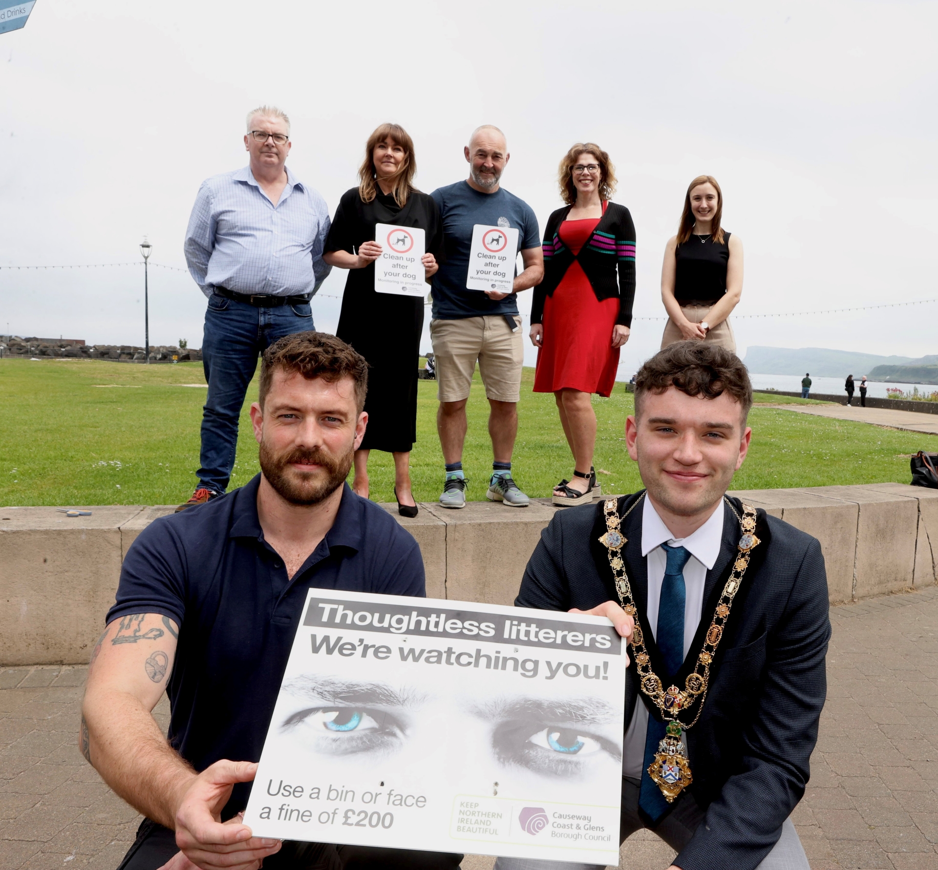The Mayor of Causeway Coast and Glens, Councillor Ciarán McQuillan joins Council’s Environmental Warden Ben Callan for the recent Northern Ireland Environmental Quality Forum in Ballycastle