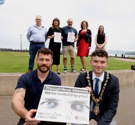 The Mayor of Causeway Coast and Glens, Councillor Ciarán McQuillan joins Council’s Environmental Warden Ben Callan for the recent Northern Ireland Environmental Quality Forum in Ballycastle