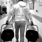 Heading home from hospital: Cian Lynch and twin sons I PICTURE: Instagram
