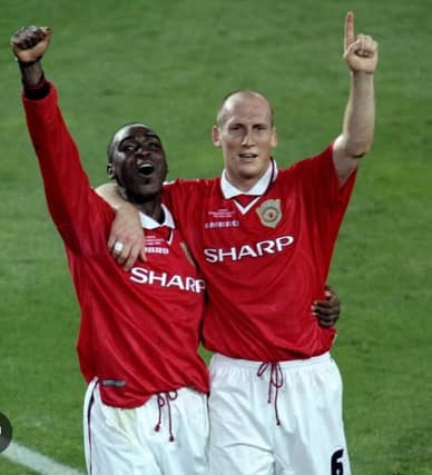 Andy Cole and Jaap Stam