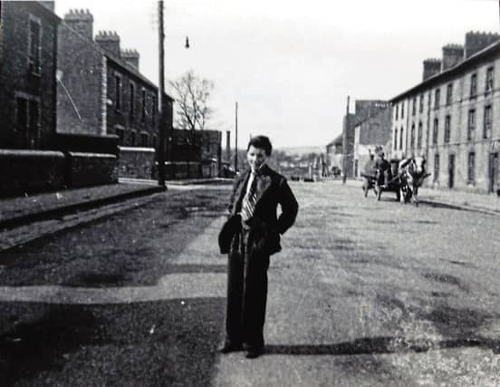 Malcolm Hodkinson on O’Curry Street (1946) I PICTURE: Courtesy of Randel Hodkinson