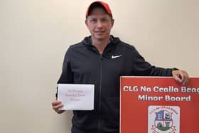 Declan Oggie Haughey was the recipient of the €1140 prize