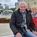 Patrick and Patricia Flynn from Portaferry, Co Down were in Donegal Town to celebrate their golden wedding. PHOTO: Siobhán McNamara