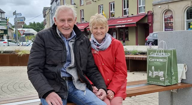 Patrick and Patricia Flynn from Portaferry, Co Down were in Donegal Town to celebrate their golden wedding. PHOTO: Siobhán McNamara