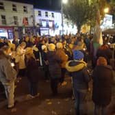 A vigil in support of Palestinians in Naas last November