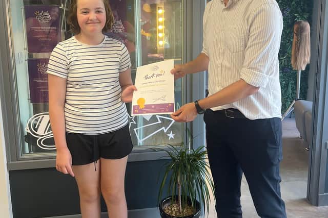 Alongside having her hair cut, Lexie also raised £400, which will be used to purchase sensory items for those with additional needs at her school including weighted lap buddies, which aim to ease fidgeting and help provide a sense of calm.