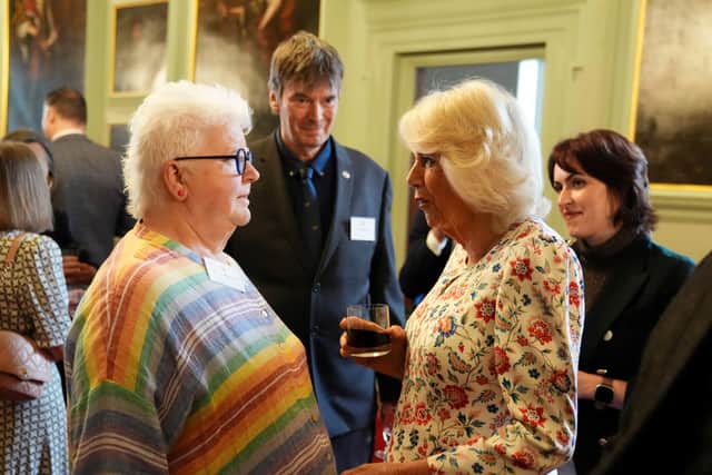 Crime authors Sir Ian Rankin and Val McDermid and newly-knighted Sir Alexander McCall Smith, creator of The No 1 Ladies’ Detective Agency series, were among Camilla’s guests as she celebrated those promoting Scottish literacy.