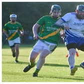 Jack Ahern and Jimmy Hillard compete for this ball. Photo Denis Byrne