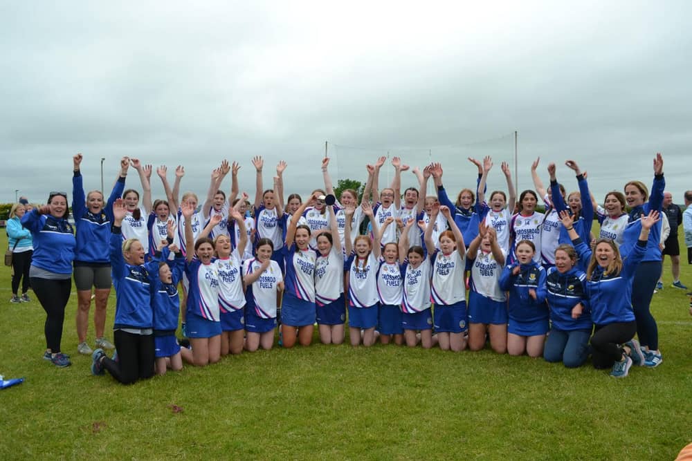 The victorious Ballinderry Shamrocks team.
