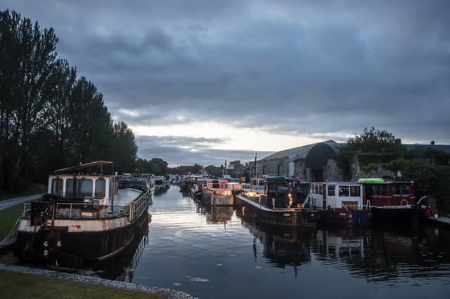 A lovely evening scene at the 51st Shannon Harbour Canal Boat Rally