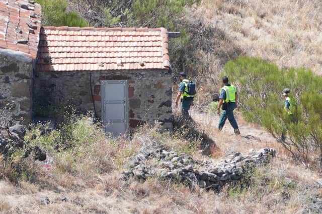 Efforts appeared to be solely focused on the one area after days of searches in the village of Masca and the surrounding landscape.