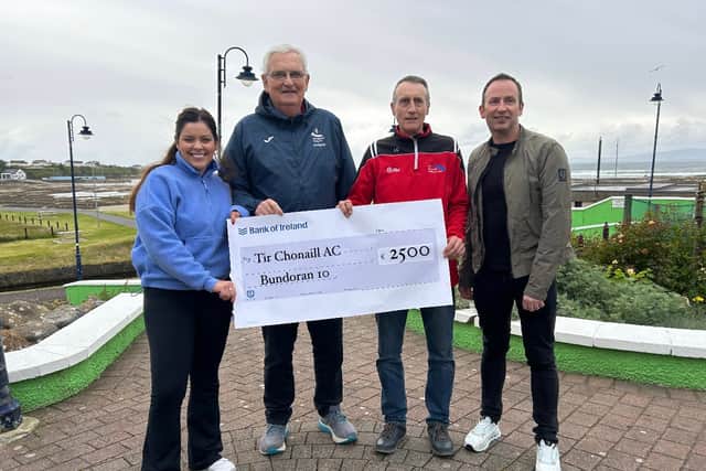 Three local charities received welcome cheques at a presentation event held last week by the organisers of the 2024 Bundoran Run which took place in the seaside town on March 2.