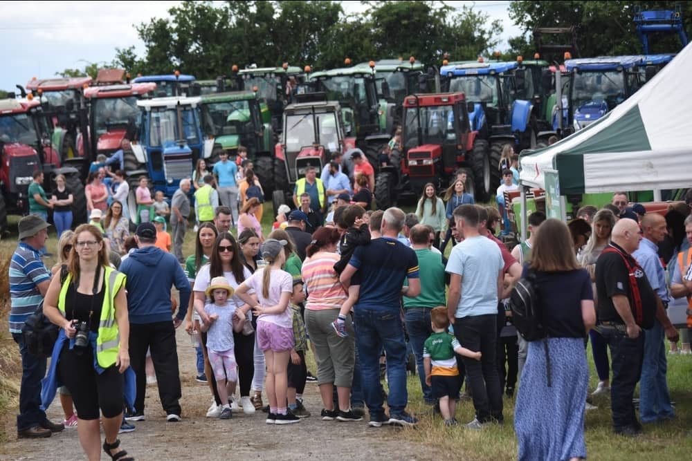 Brereton's Annual Tractor Run will take place on Sunday June 30th at 1pm in Breretons Bar, Ballybritt, with registration from 11am. Pictured are some of the large crowd at last year's event.