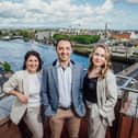 Quality director of Translit Tatsiana Skrabatun, company chief executive Alex Chernenko and the company’s customer success manager Julija Tihonova